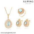 63881 Xuping Fashion 18k Jewelry, Hot Sale Bridal Wedding Jewelry Set With 18K Gold Plated